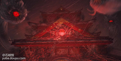 从第三个神社右边走廊走到尽头可以看到一个外道兵和一个黄色灵石，击杀之后获得一个遗发（2/2）。

回到第三个神社，笔直前进，就能看到一个火车的壁画，壁画下方有一个木灵（7/8）。


触发壁画展开火车BOSS战，战胜之后继续前进。

战胜火车之后，继续前进，来到下图位置，左边的屋子里有一个梯子，踢下去就能返回第三个神社了，屋子里还有一个善擦，休整完毕后，进入右边的常暗。

常暗中还是直接使用妖怪技把灵石打破，就能破除常暗（3/3）了。

在一个有多只饿鬼的屋子里，获得最后一个木灵（8/8）。

进入刚刚灵石后面的大门，展开BOSS战。

BOSS战：长壁姬主角在小天守的屋顶上发现藤吉郎后，便跨越栏杆追上前去。但藤吉郎的身影却突然消失，耸立于眼前的天守开始震动并有所动作。巨大妖怪，长壁姬所变的天守阻挡了主角的去路。
拥有4只小眼睛，每摧毁一只小眼睛它的精力槽就会减少一点。当它的精力耗尽时（摧毁4只小眼睛），会把头部垂下，这就是你输出的机会。在战斗中，BOSS的大眼睛会向你发射各种属性的光弹。
当你全力攻击一只小眼睛时，是很难观察到其他眼睛的动作，但是如果你仔细聆听，就能听到其他眼睛发射光弹的声音，及时躲开即可。
接近眼睛之前，一定要保证你的精力是满的。然后运用上述方法摧毁眼睛。你还可以用大炮（当BOSS的眼睛睁开时）向房屋上的眼睛射击，对其造成一些额外伤害。

战胜长臂姬之后，灵石碎片如雨般落下，小刀与刀锷发出光芒并浮在半空中。在射出强烈的光芒后，一把刀出现在主角眼前。能消灭妖怪的刀·楚叶矢丸复活。