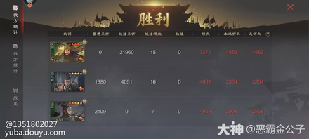 司马昭
武将传：

三围属性：
司马昭各项属性均不算高，图中司马昭等级为30级
攻击成长1.23
防御成长1.68
谋略成长1.99
做为一个策略输出型武将，基础谋略和成长数值，在谋略输出型武将里算较低的，难以在队伍里承担起主C任务，但可以主C武将联动，这是他最大的优势所在。

战法信息：
《怀德畏威》，第一词条，令谋略最低的友军单体对敌军随机单体发动一次攻击，伤害率160%，与关羽可完美联动。第二词条，自身对敌军群体2目标发动一次策略攻击，伤害率160%，第三词条，若两次目标均为同一武将，则使其陷入混乱，持续两回合。司马昭最大的优势在于战法为瞬发型，且可与主c形成联动。主动型物理大营的辅助输出不二人选。40%发动率也算较高的了，带个10筹算扇可达50%发动率。

战法冲突：

与任何战法均不冲突

战法伤害率：
我们拿司马昭主战法《怀德》与陈宫主战法《迟智》做对比可以看出，《怀德》单从预期伤害率是要高于陈宫主战法的，当然，司马昭谋略属性较陈宫是低很多的，不过司马昭的优势是可以和关羽等物理型武将联动进行一次160%伤害率的瞬发攻击，且还有个有一定概率生效的混乱效果，多少也算是个添头。

组队思路：
充分利用司马昭可与物理大营联动的特性，法正做为提升战法发动次数和增伤工具人，为全队暴力输出做出贡献。

推荐配置一：

推荐配置二：

法官型队伍必须给战必断金，给不起不建议玩。一骑当千可以换人中吕布，极火佐攻可以换激水之疾、三术奇谋
队伍伤害数据：
可以看到，有司马昭联动下的主c关羽还是很给力的



(本文转自恶霸金公子）