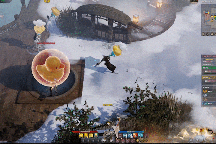 在这个寒冷的冬季，最舒适的莫过于在温暖的汤泉中洗涤一身的疲劳，摩可可为冒险家们准备了热腾腾的露天温泉！热气腾腾的温泉配上凉爽的微风！这样梦幻的组合，在全新活动“热腾腾露天温泉”中就可以体验了！本次活动中冒险家们参与游戏的方式可谓也是别具一格，手持温泉鸭子锤，人人皆是大锤！

       接下来就由摩可可来详细介绍这个活动玩法，快来一起看看吧！





 

 

热腾腾露天温泉活动基本规则
 

       活动时间：2023年12月20日-2023年1月31日定期维护前

       参加准备：需要前往各大城市寻找系统角色【热腾腾露天温泉管理员】，对话接取引导任务“[活动]来热腾腾露天温泉玩吧~”并完成后即可开启活动玩法。

 






 

       参加时间：在双数整点将会开放入口进入，在游戏界面左上角的日程表中也会有热腾腾露天温泉的开启时间提示，冒险家们记得提前查看开始时间啦。

       参加地点：在双数整点时在各大城市的系统角色【热腾腾露天温泉管理员】旁会出现形似黑洞的入口，冒险家可由此进入。

 






 

       在召集足够人数后即可进入温泉，在温泉中，冒险家们手持温泉鸭子锤前往温泉池子，通过消灭对方队伍、夺取地图中的玩具鸭收益来获得积分，优先获得一定积分或在限定时间内得分更高的队伍即可获得胜利。

 






 

       完成玩法后可以获得【芙蕾雅的小星星】，使用这种特殊货币冒险家们可以前往游戏内活动中心兑换丰厚的奖励，每支远征队每日可进入1次，入场次数每天上午6点初始化。从本次活动开始，此类游戏内限时活动的奖励领取方式，也将恢复到“活动商店”进行。

 






 

 

热腾腾露天温泉活动玩法
 

       冒险家们需要在活动中争夺地图中玩具鸭的增益，携带增益效果返回得分点，即可获得100积分，在返回途中，对方队伍的冒险家会手持鸭子锤对你发起攻击，冒险家们注意躲避和反击，消灭对方队伍冒险家可获得15积分，协助消灭对方队伍冒险家可获得7分，在破坏对方队伍的玩具鸭竹篮即可获得300积分的高分！最后分数高的队伍即可获得胜利。

       冒险家们在拾取【温泉鸭子锤】后，技能栏将被替换为四种技能，分别为：

       ●Q技能为【蓄气撞击】，冒险家长按蓄力集中力量，大力挥动温泉鸭锤砸向地面攻击对方队伍冒险家。

 






 

       ●W技能为【跳跃撞击】，冒险家跳跃至指定位置，用力挥动温泉鸭子击打地面，技能施展