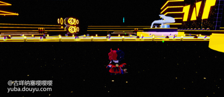 1.左侧舞台有一个按钮 如图1
2.右侧舞台有一个按钮 如图2
3.刚到舞台场景左右两侧都有观光电梯
4.最后走到大舞台最后就胜利了
也可以看图，仰视地图看有蓝色星星的地方就是热身任务[topic src=&#34;227726&#34;]#元梦之星攻略[/topic]